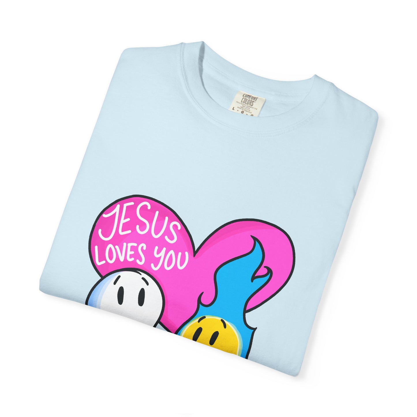 Christian Graphic T-shirt - "Jesus Loves You" Heart