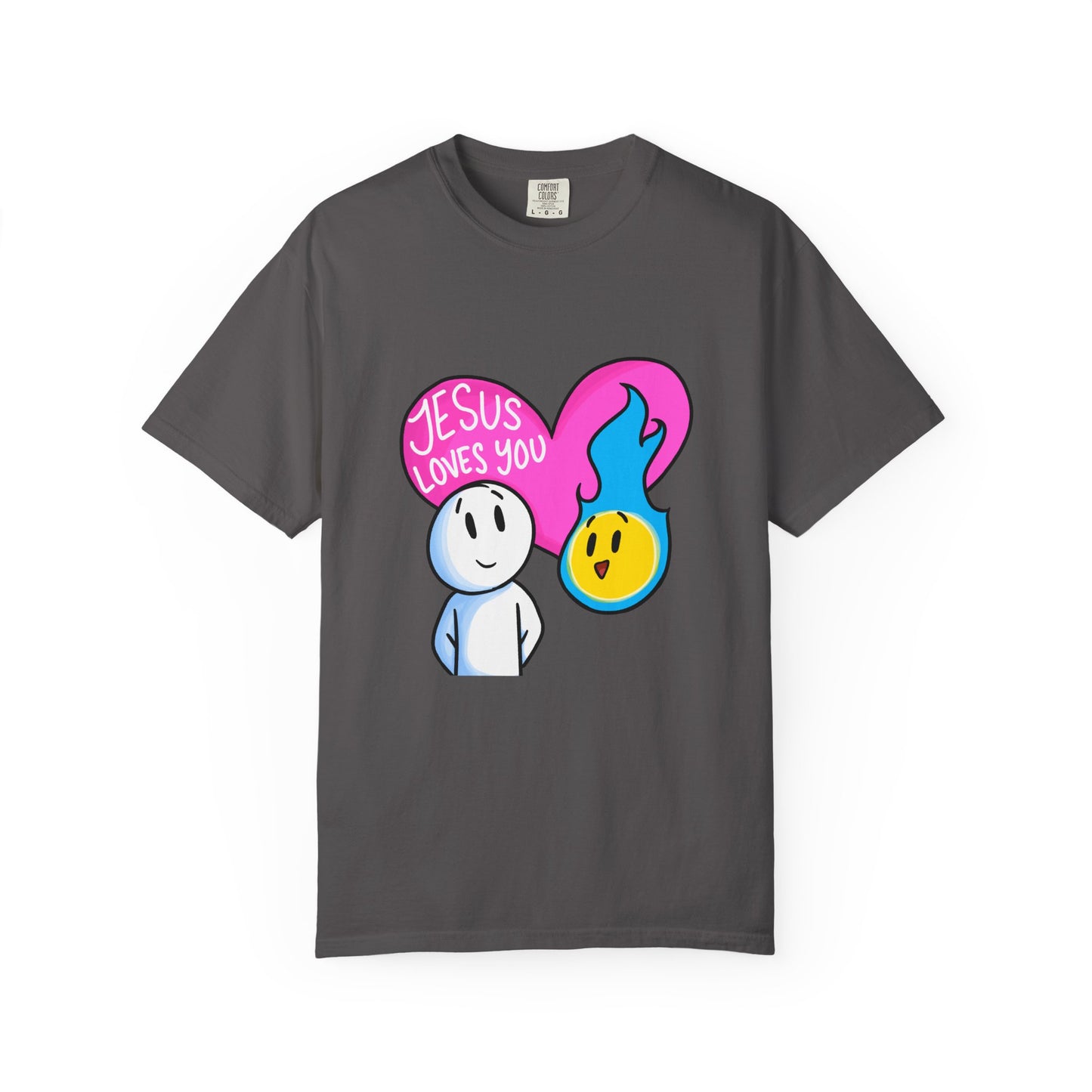Christian Graphic T-shirt - "Jesus Loves You" Heart
