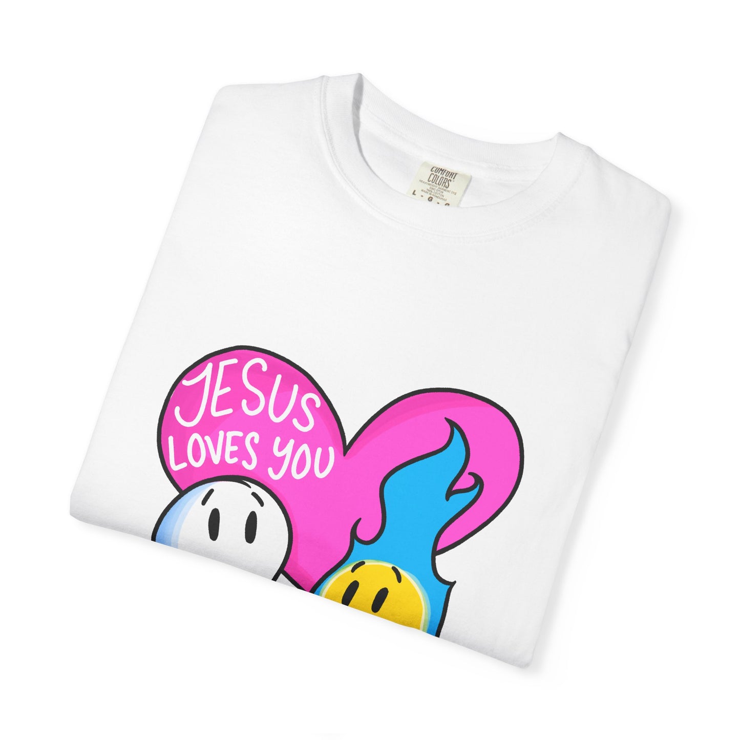 Christian Graphic T-shirt - "Jesus Loves You" Heart