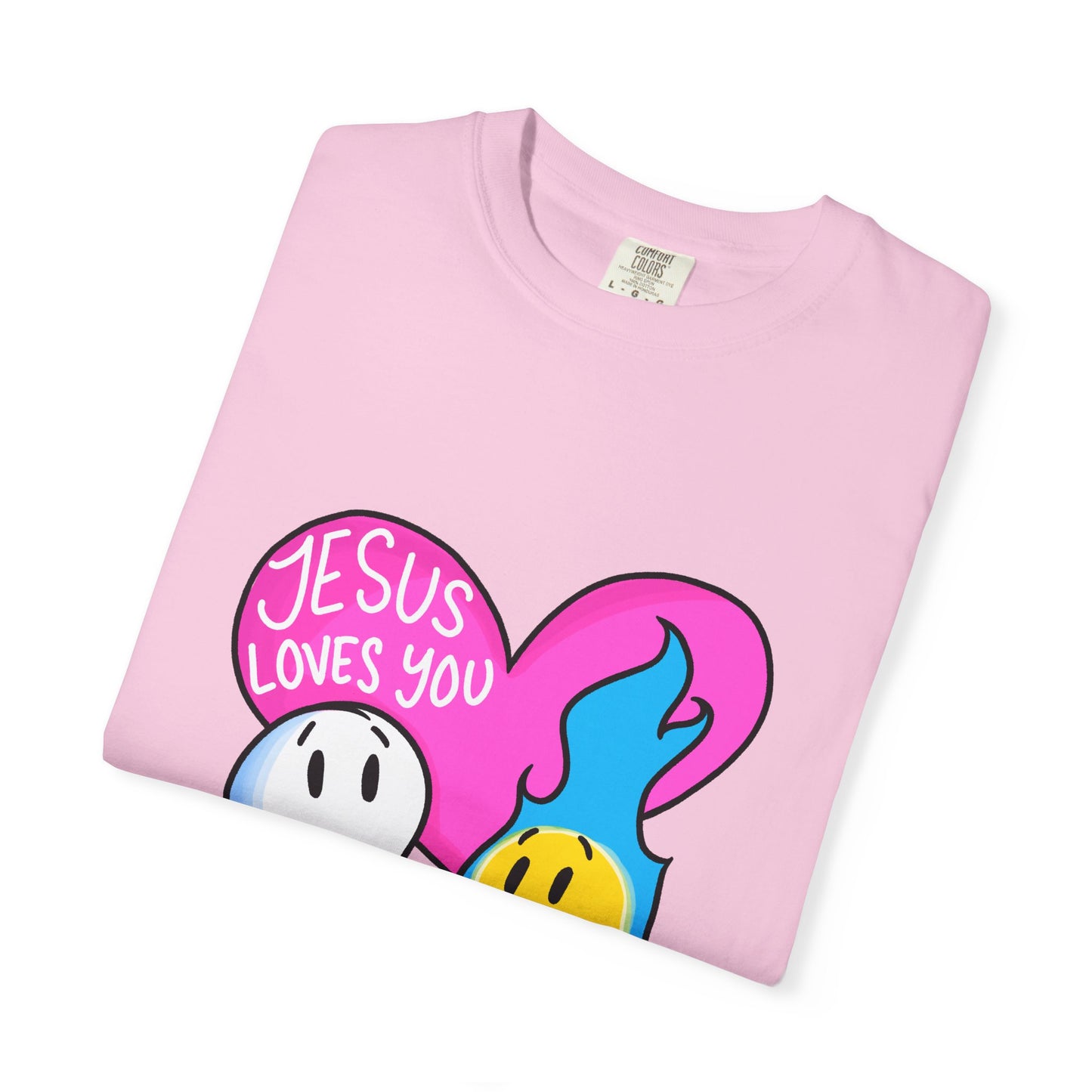 Christian Graphic T-shirt - "Jesus Loves You" Heart