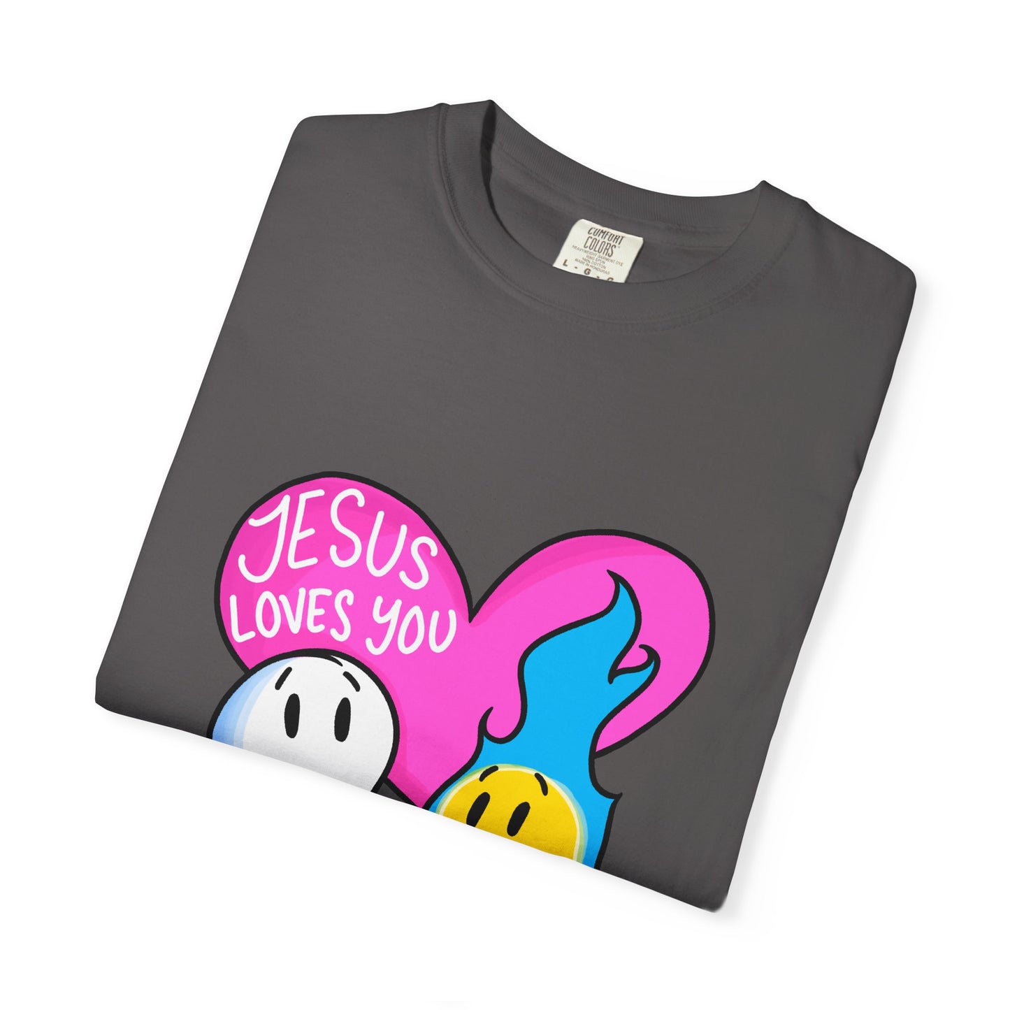 Christian Graphic T-shirt - "Jesus Loves You" Heart