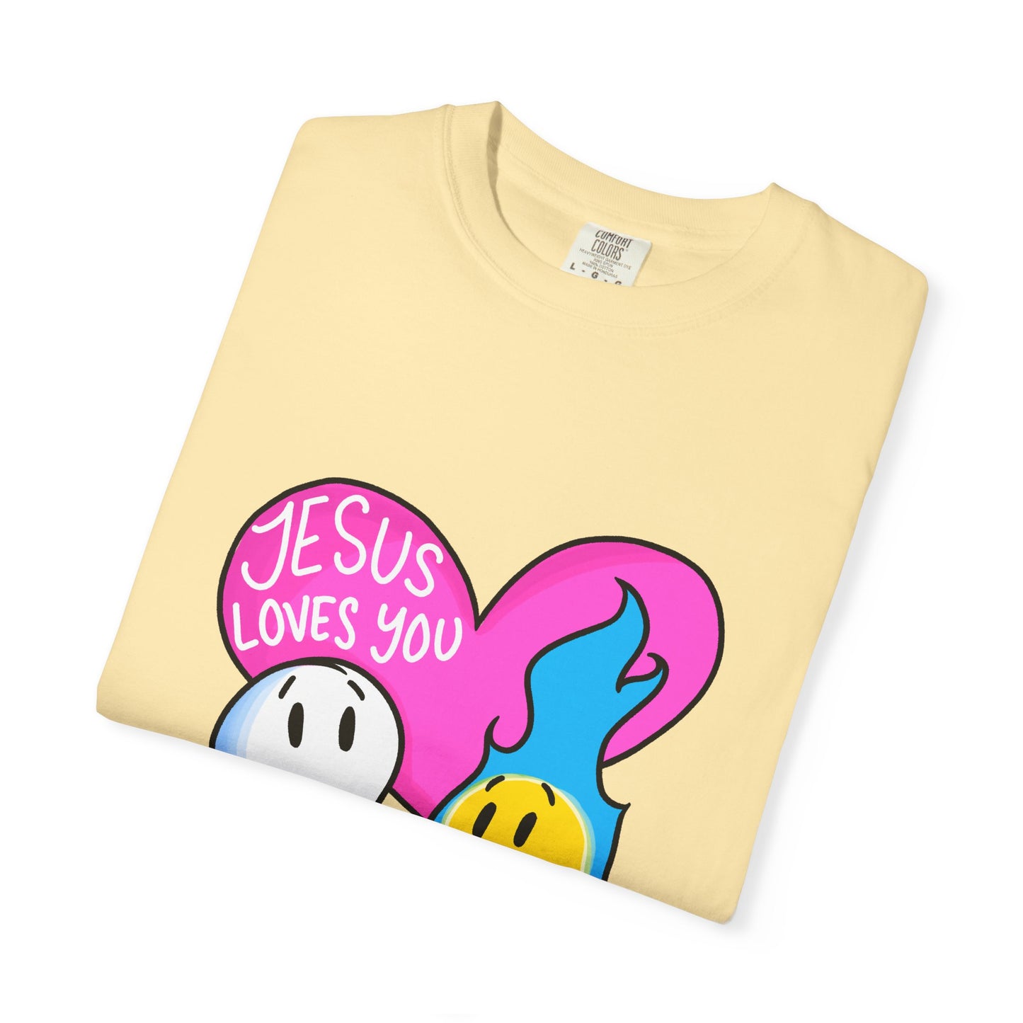 Christian Graphic T-shirt - "Jesus Loves You" Heart