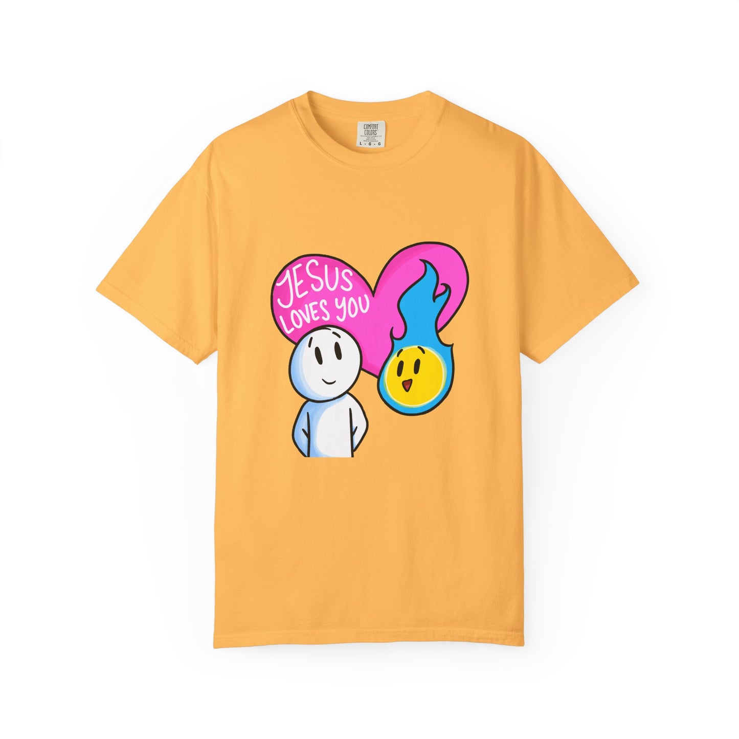 Christian Graphic T-shirt - "Jesus Loves You" Heart