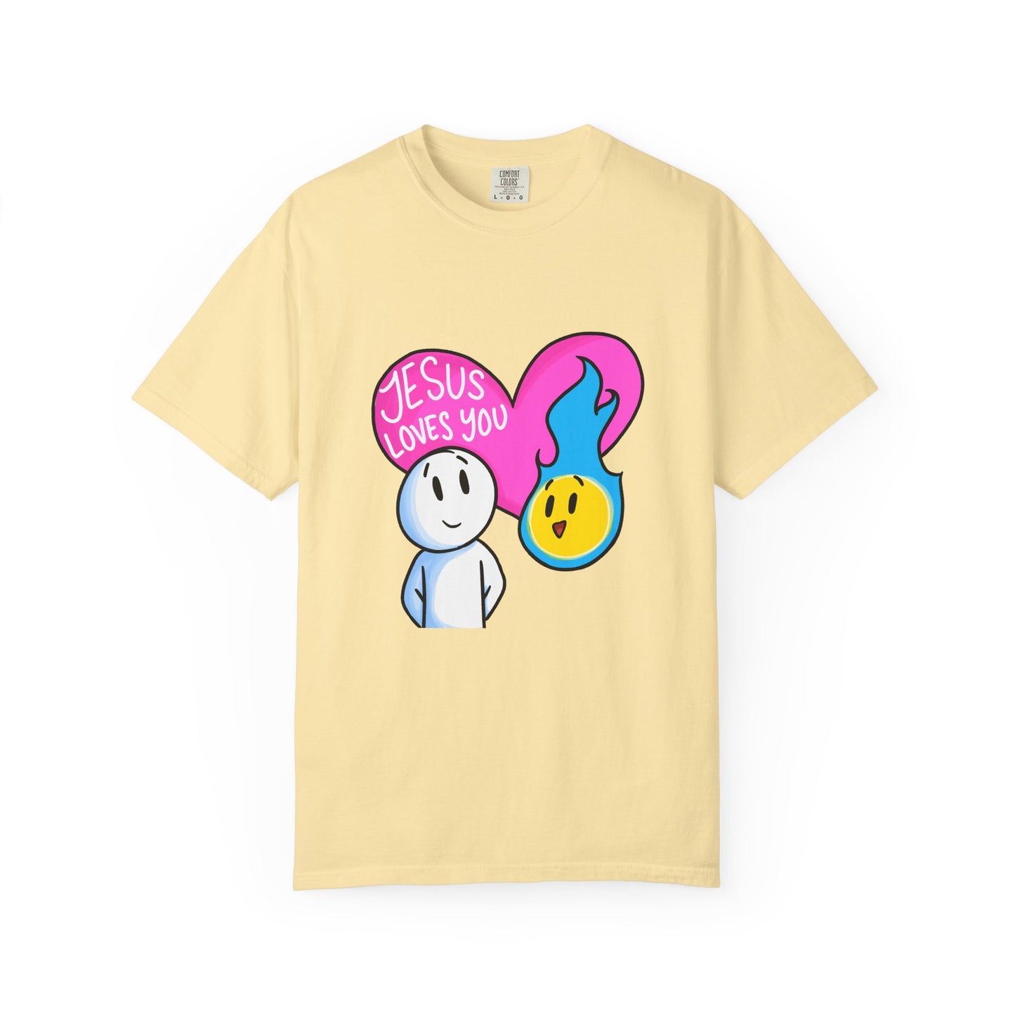 Christian Graphic T-shirt - "Jesus Loves You" Heart