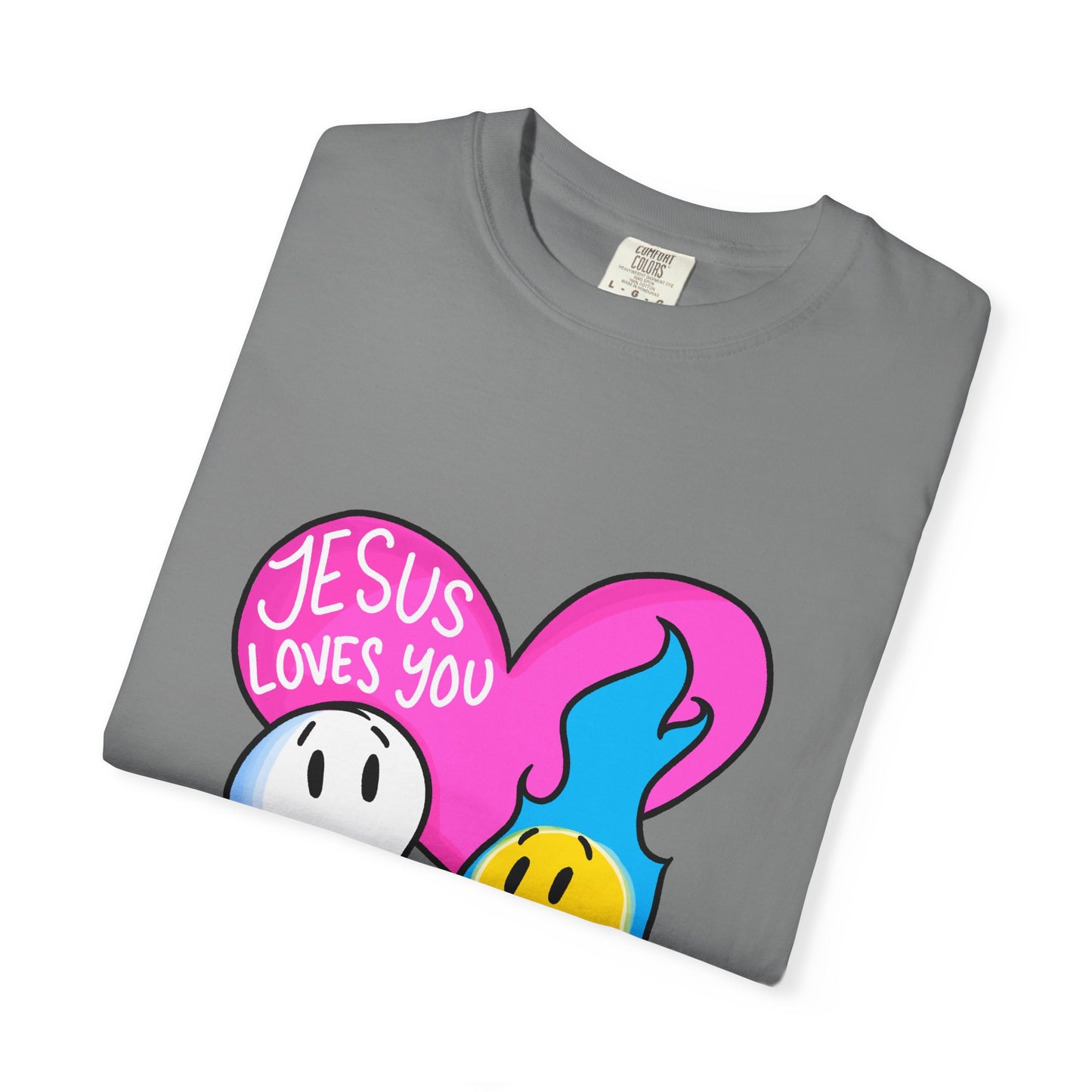 Christian Graphic T-shirt - "Jesus Loves You" Heart