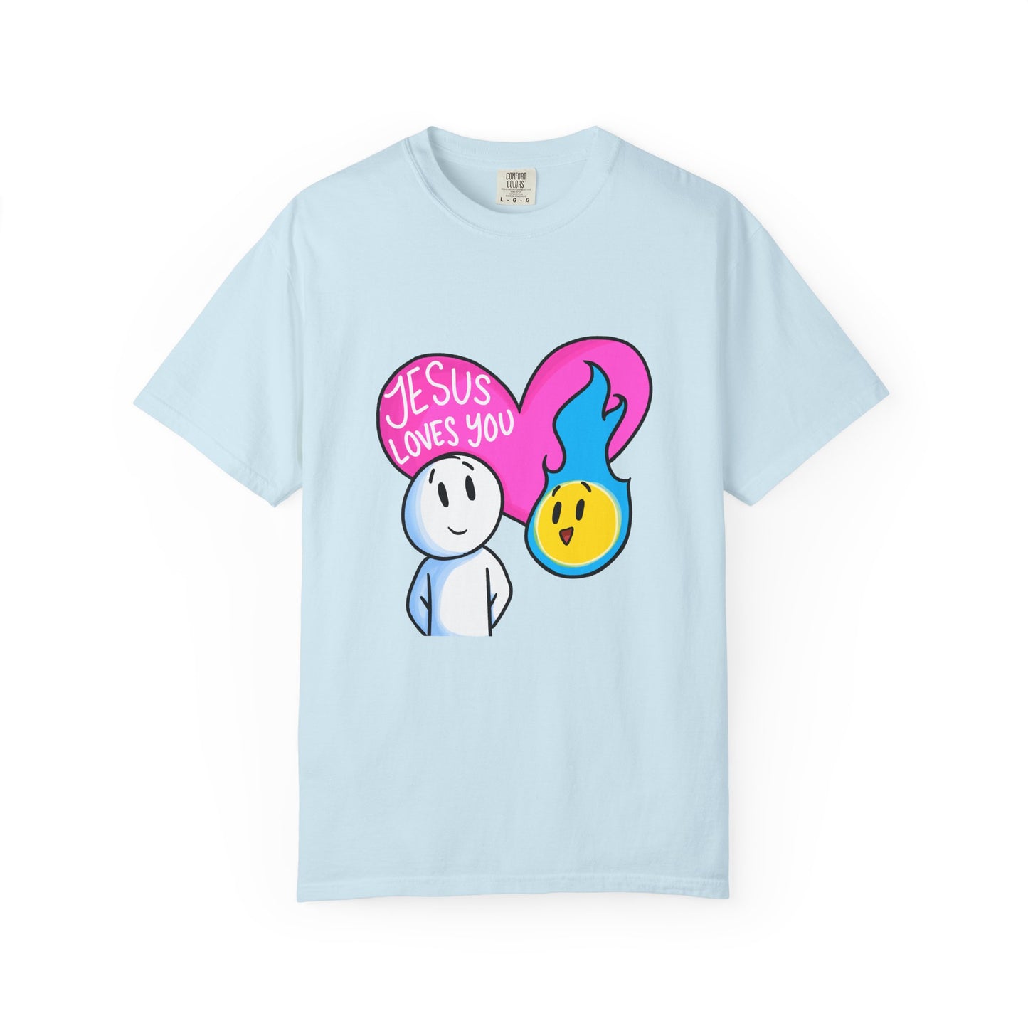 Christian Graphic T-shirt - "Jesus Loves You" Heart