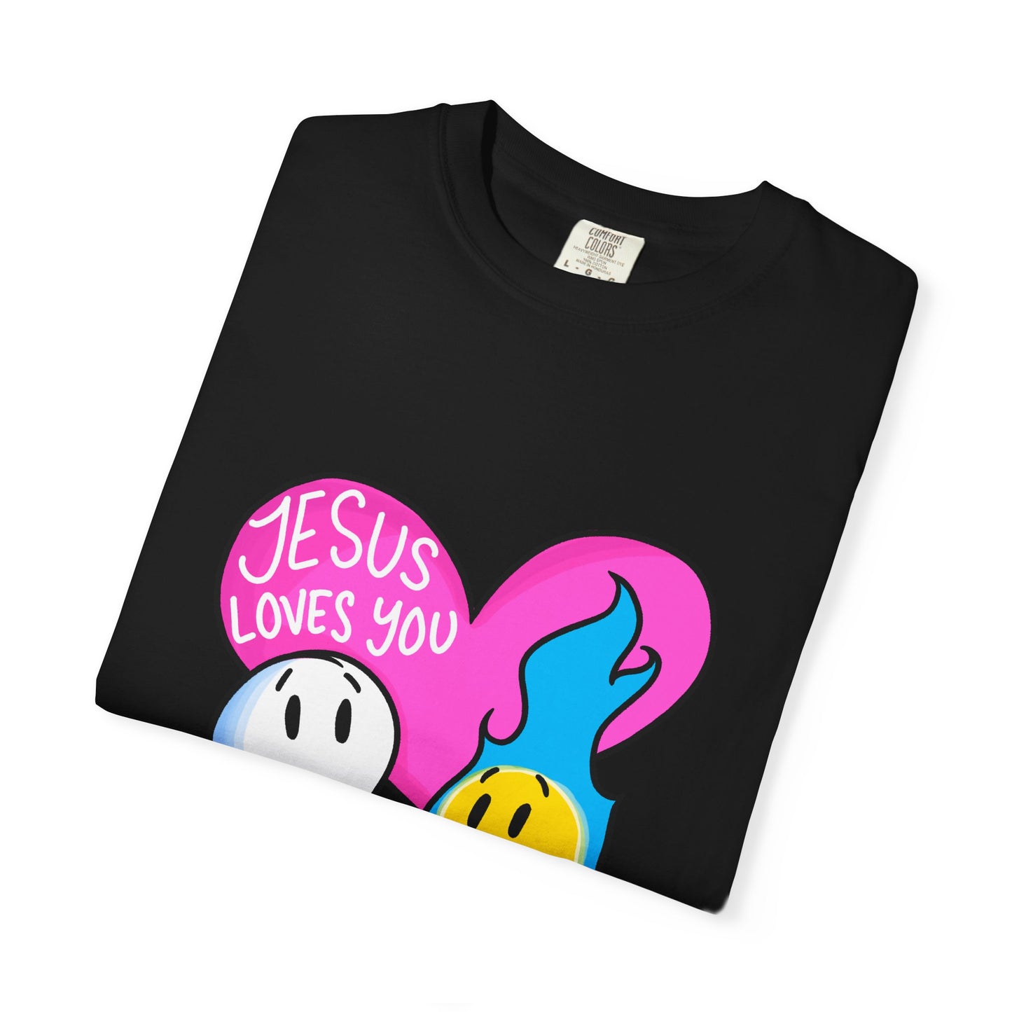 Christian Graphic T-shirt - "Jesus Loves You" Heart