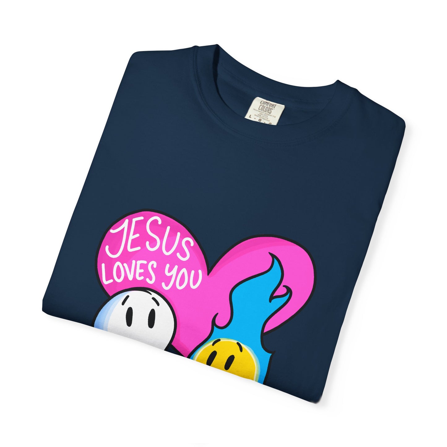 Christian Graphic T-shirt - "Jesus Loves You" Heart