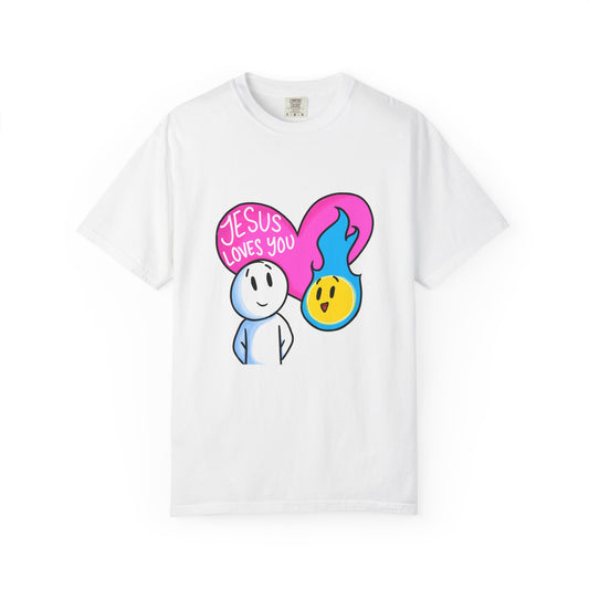 Christian Graphic T-shirt - "Jesus Loves You" Heart